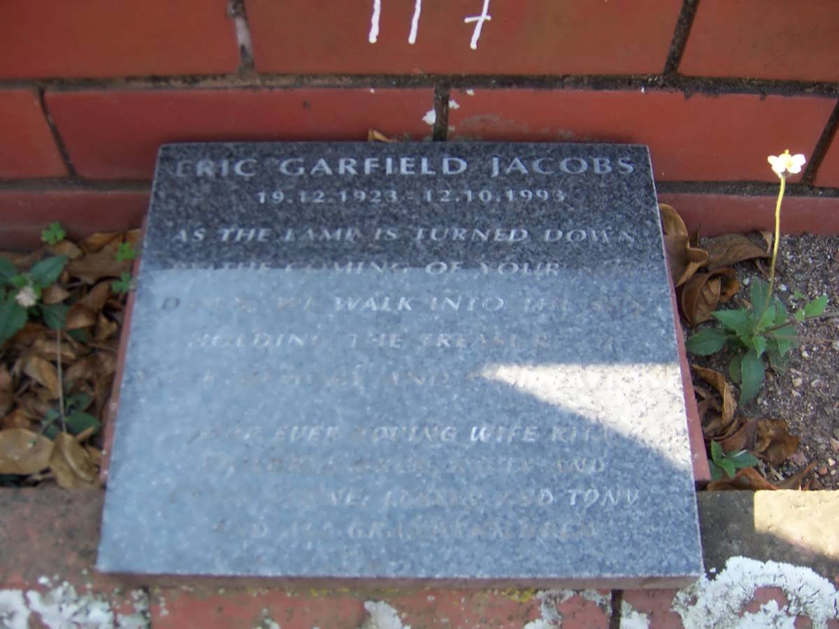 JACOBS Eric Garfield 1923-1993