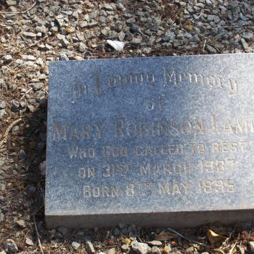 LAMB Mary Robinson 1895-1987
