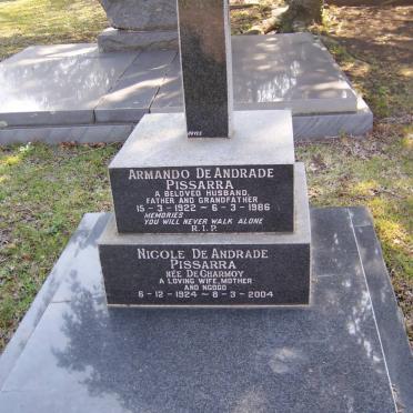 PISSARRA Armando, de Andrade 1922-1986 &amp; Nicole DE CHARMOY 1924-2004