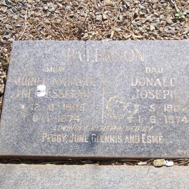 PATERSON Donald Joseph 1907-1974 &amp; Muriel Natalie nee ESSERY 1905-1974