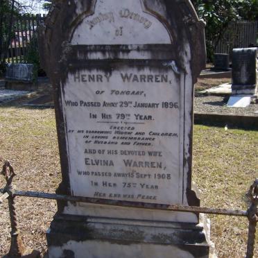 WARREN Henry -1896 &amp; Elvina -1908