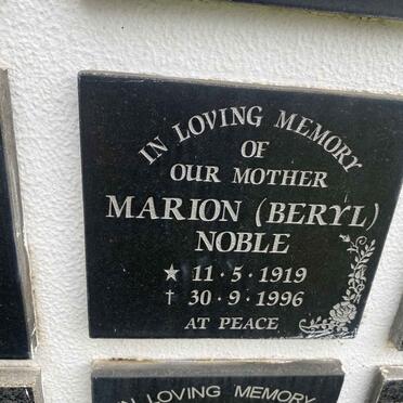 NOBLE Marion Beryl 1919-1996