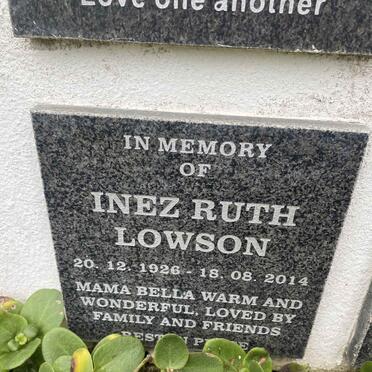 LOWSON Inez Ruth 1926-2014