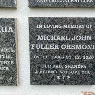 ORSMOND Michael John Fuller 1936-2020