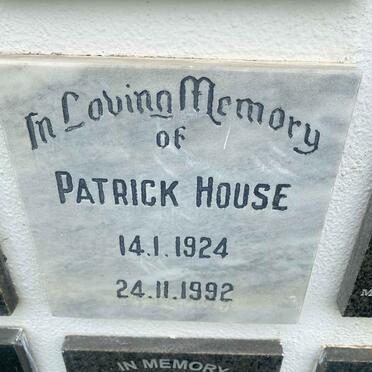 HOUSE Patrick 1924-1992