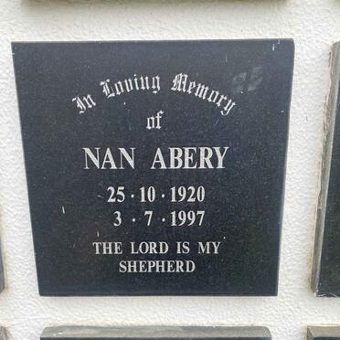 ABERY Nan 1920-1997