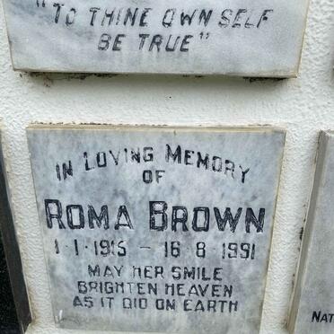 BROWN Roma 1915-1991