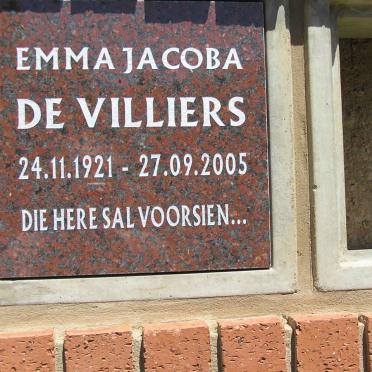 VILLIERS Emma Jacoba, de 1921-2005