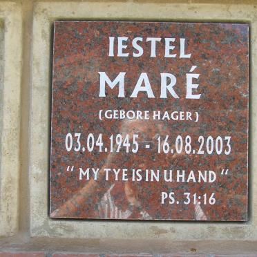 MARé Iestel nee HAGER 1945-2003