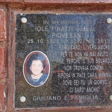PIOVESAN Iole Finatti 1922-2013