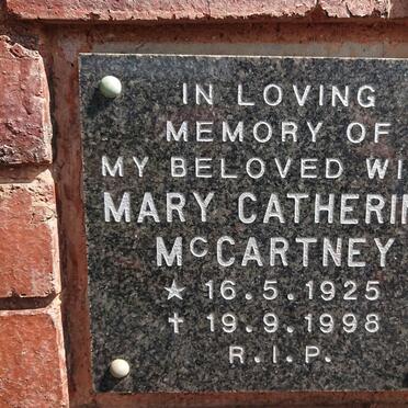 McCARTNEY Mary Catherine 1925-1998