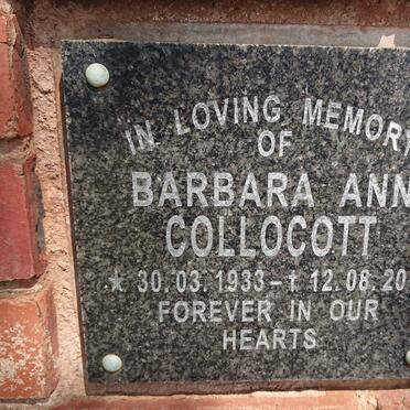 COLLOCOTT Barbara Ann 1933-2011