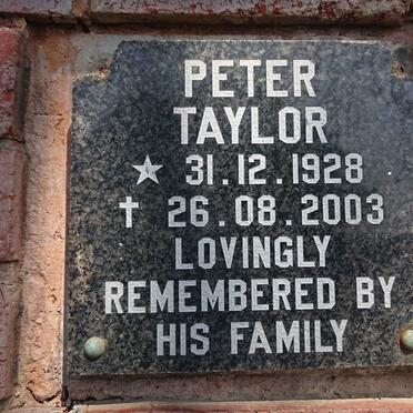 TAYLOR Peter 1928-2003