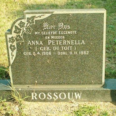 ROUSSOUW Anna Peternella nee DU TOIT 1906-1982