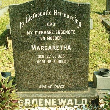 GROENEWALD Margaretha 1925-1983