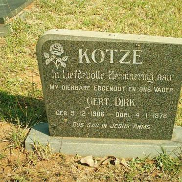 KOTZE Gert Dirk 1906-1978