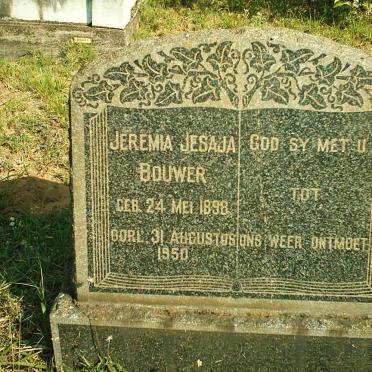 BOUWER Jeremia Jesaja 1898-1950