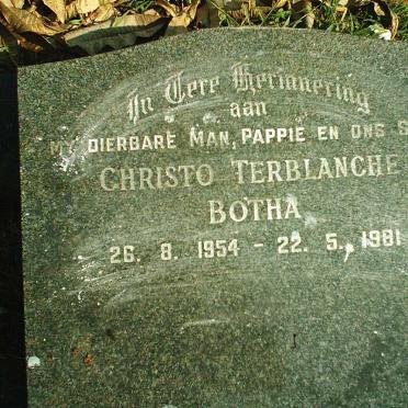 BOTHA Christo Terblanche 1954-1981