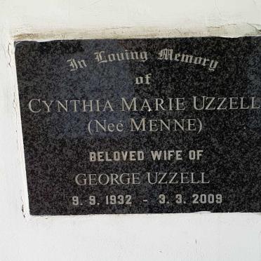 UZZELL Cynthia Marie nee MENNE 1932-2009