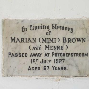 BROWN Marian nee MENNE -1927