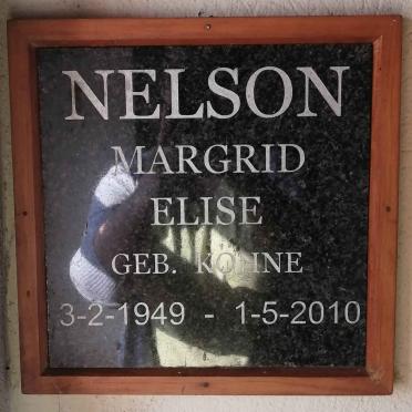 NELSON Margrid Elise nee KOHNE 1949-2010
