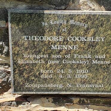 MENNE Theodore Cooksley 1910-1995