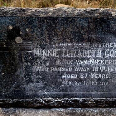 GOODMAN Minnie Elizabeth nee VAN NIEKERK -1963