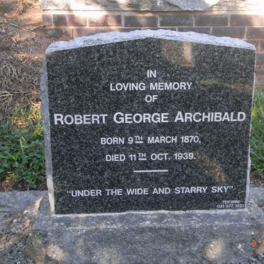 ARCHIBALD Robert George 1870-1939