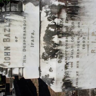 BAZLEY John 1813-1892