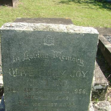 CUSTARD Olive Emily Joy nee ROYSTON 1921-1956