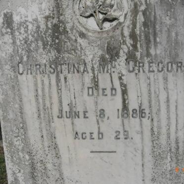GREGOR Christina M. -1886 