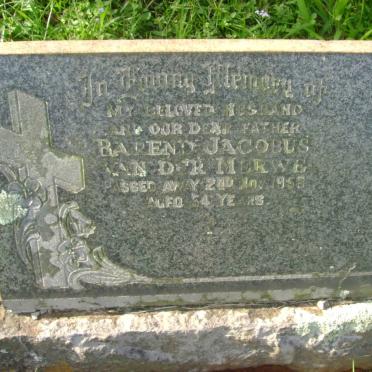 MERWE Barend Jacobus, van der -1958