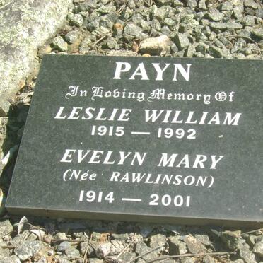 PAYN Leslie William 1915-1992 &amp; Evelyn Mary 1914-2001