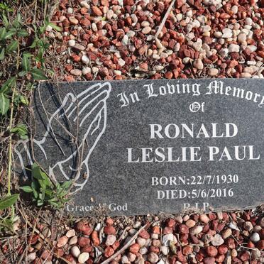 PAUL Ronald Leslie 1930-2016