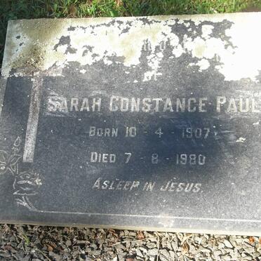 PAUL Sarah Constance 1907-1980