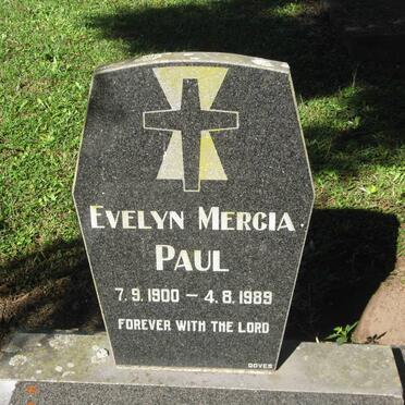 PAUL Evelyn Mercia 1900-1989