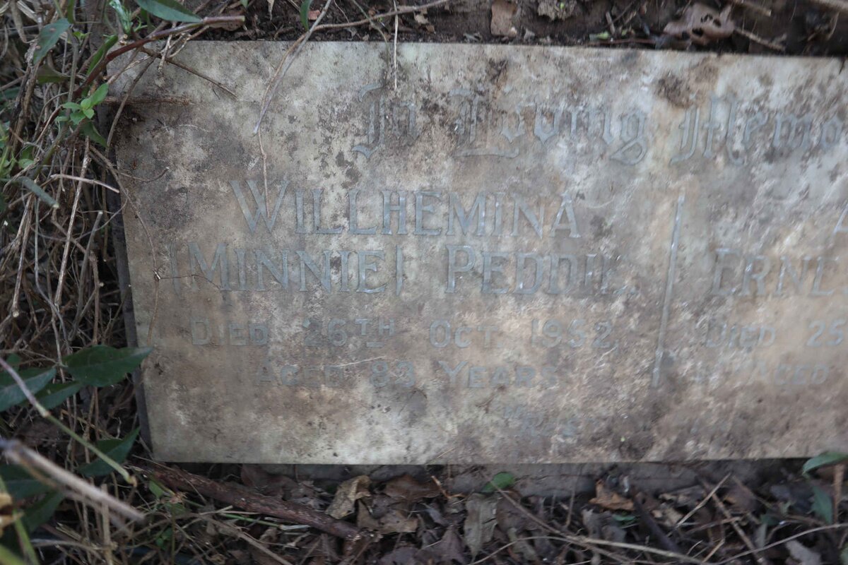 PEDDIE Alfred Ernest -1954 & Willhemina -1952 _1