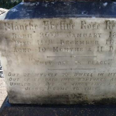 REDMAN Blanche Eveline Rose 1892-1892