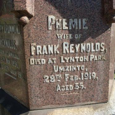 REYNOLDS Harry Drummond 1856-1912 :: REYNOLDS Lewis 1826-1875 :: REYNOLDS Mary Elizabeth -1887