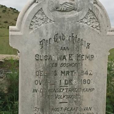 KEMP Susanna E. nee BOSHOFF 1842-1901