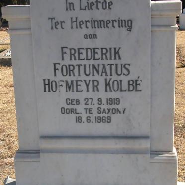 KOLBE Frederik Fortunatus Hofmeyer 1919-1969