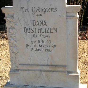 OOSTHUIZEN Dana nee KOLBE 1881-1965