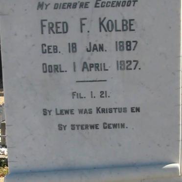 KOLBE Fred. F. 1887-1929