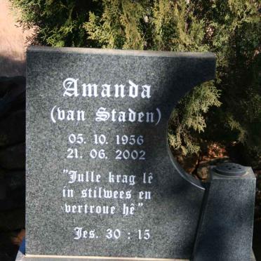 WYK Amanda, van nee VAN STADEN 1956-2002