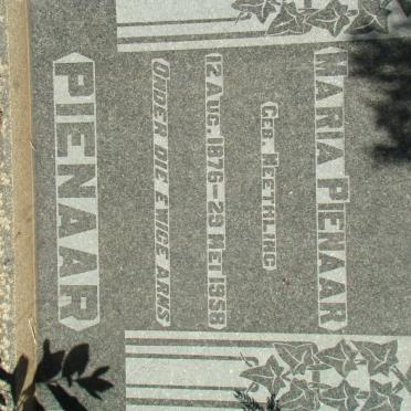 PIENAAR Maria nee NEETHLING 1876-1958