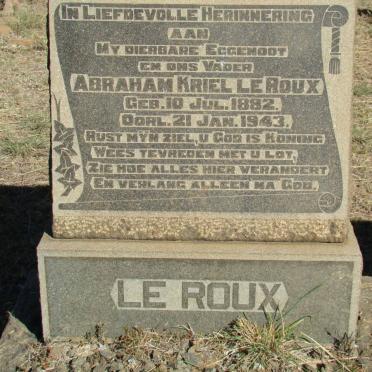 ROUX Abraham Kriel, le 1882-1943