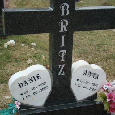 BRITZ Danie 1928-2003 &amp; Anna 1933-2009