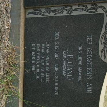 BLAKE J.P. nee JORDAAN 1887-1970