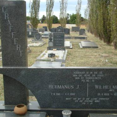 CRAFFERT Hermanus J. 1910-1988 &amp; Wilhelmina S. 1928-1976