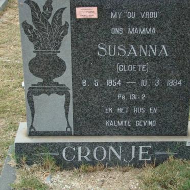 CRONJE Susanna nee CLOETE 1954-1994